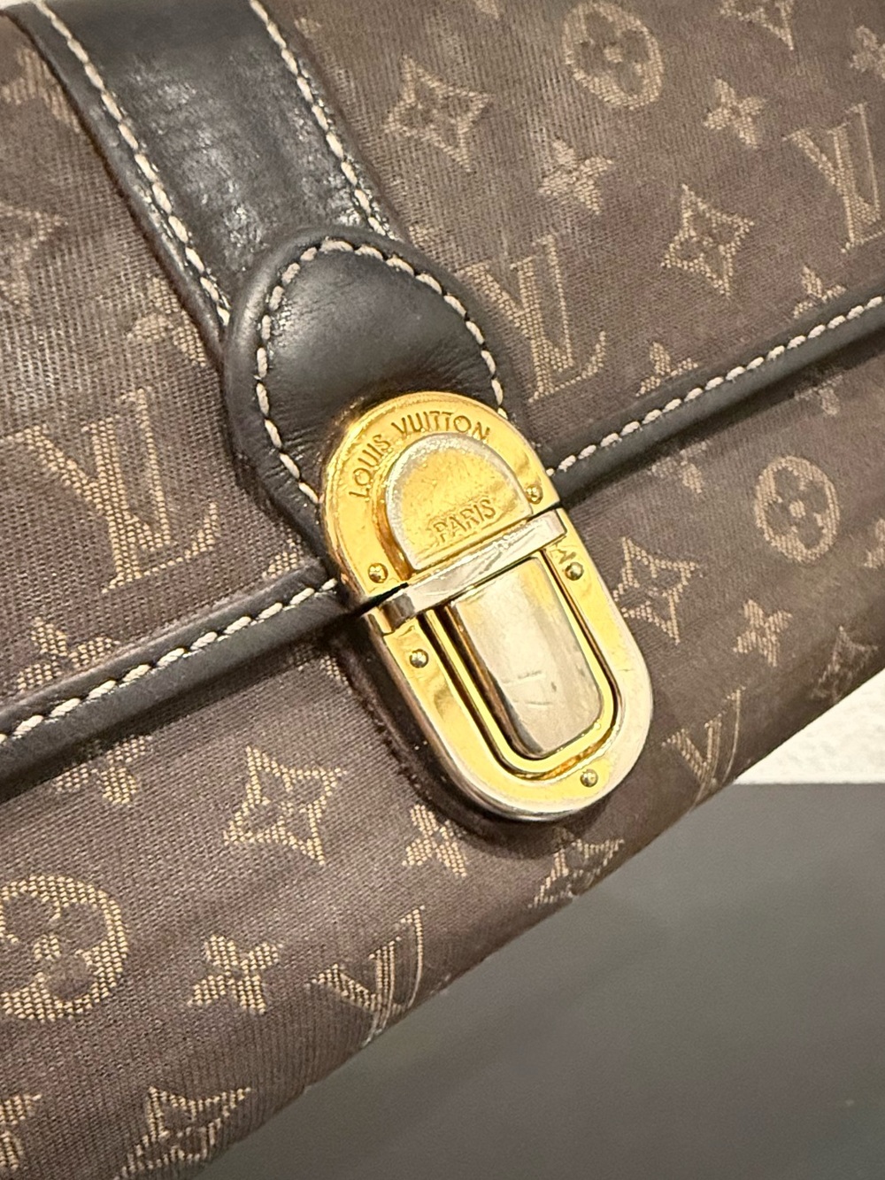 🤎 Louis Vuitton Monogram Idylle Sarah Canvas Clutch Long Wallet with Chain - Picture 6 of 16